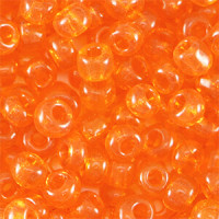 Glas rocailles kralen 6/0 (4mm) Transparent orange